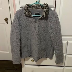 Womens Abercrombie Sherpa quarter zip